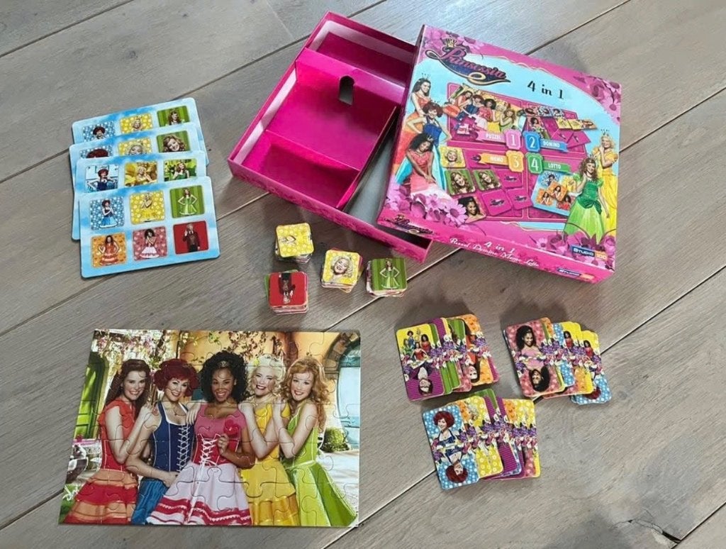 Kinder Spelletjes /puzzels  o.a.   PRINSESSIA 4 in 1, Ophalen of Verzenden