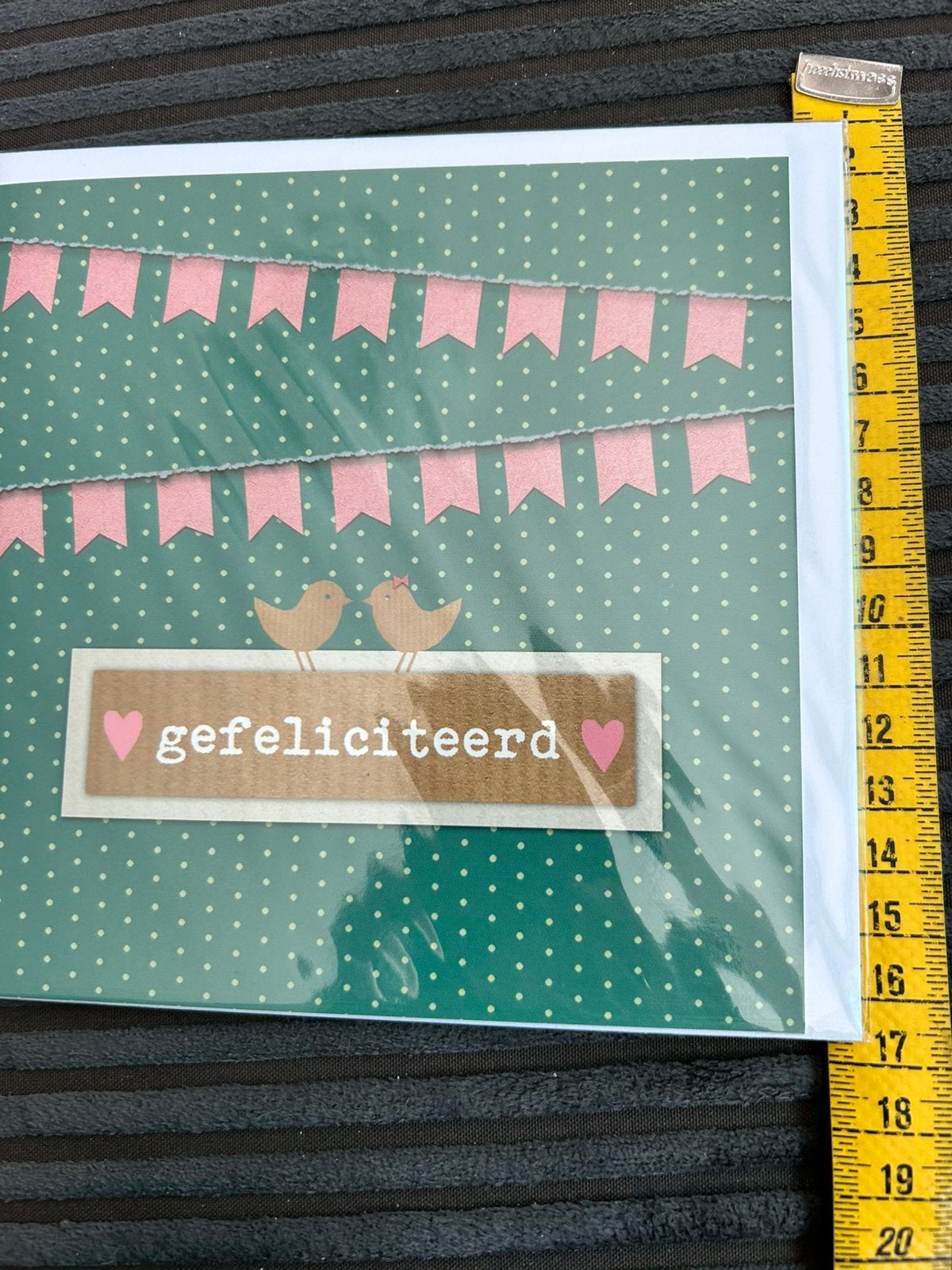 Wenskaart gefeliciteerd, Diversen, Ophalen of Verzenden, Zo goed als nieuw
