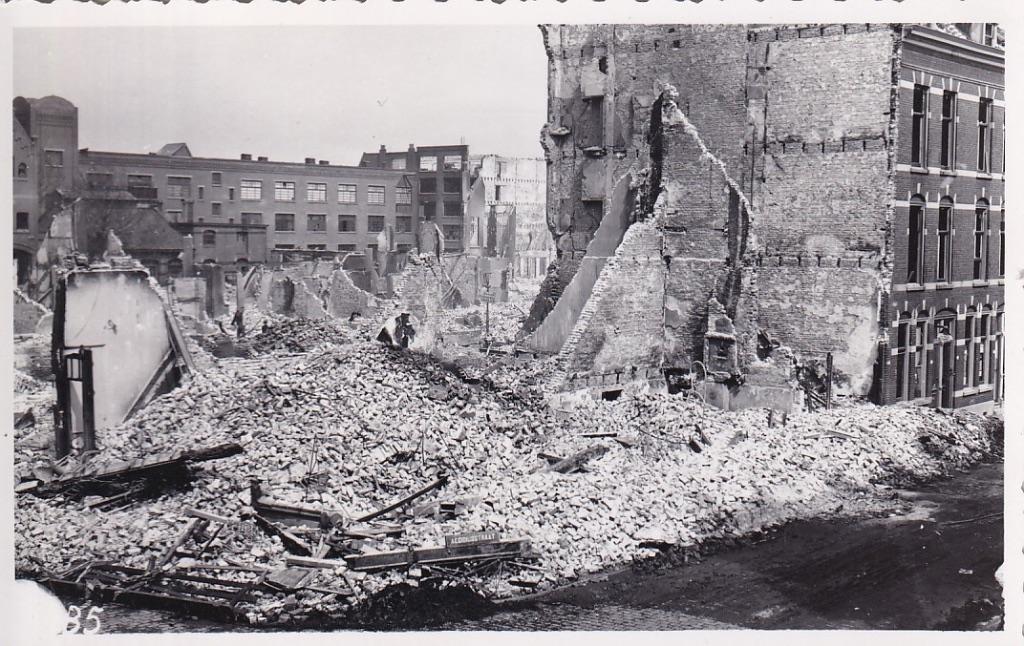 722E foto Rotterdam 14 mei 1940 bombardement Kralingen, Ophalen of Verzenden, 1920 tot 1940, Ongelopen, Zuid-Holland