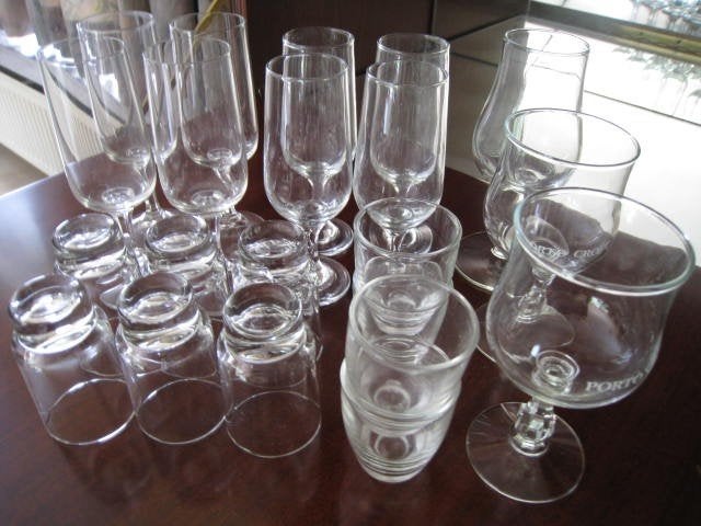Set van 21 glazen voor sherry, porto en borrels, pefekt !!, Ophalen, Gebruikt, Bierglas