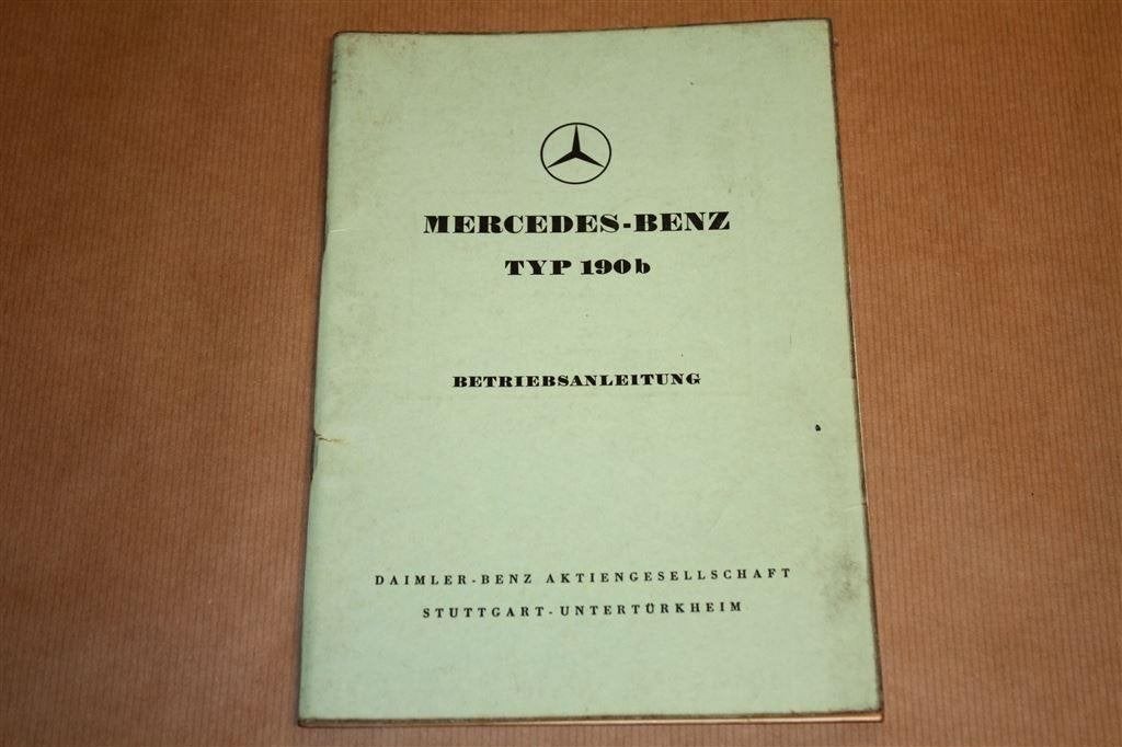 Mercedes Benz Typ 190 B - Betriebsanleitung - 1959 !!, Auto diversen, Handleidingen en Instructieboekjes, Ophalen of Verzenden