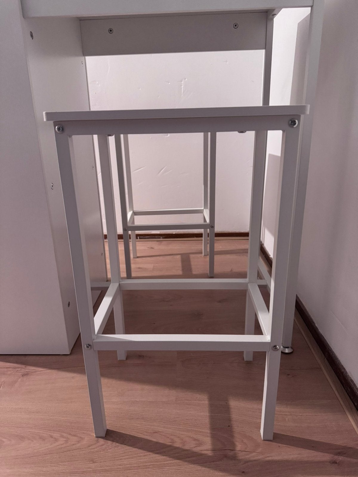 Bartafel met 2 krukken wit, Ophalen, Overige materialen, 50 tot 100 cm, Tot twee personen