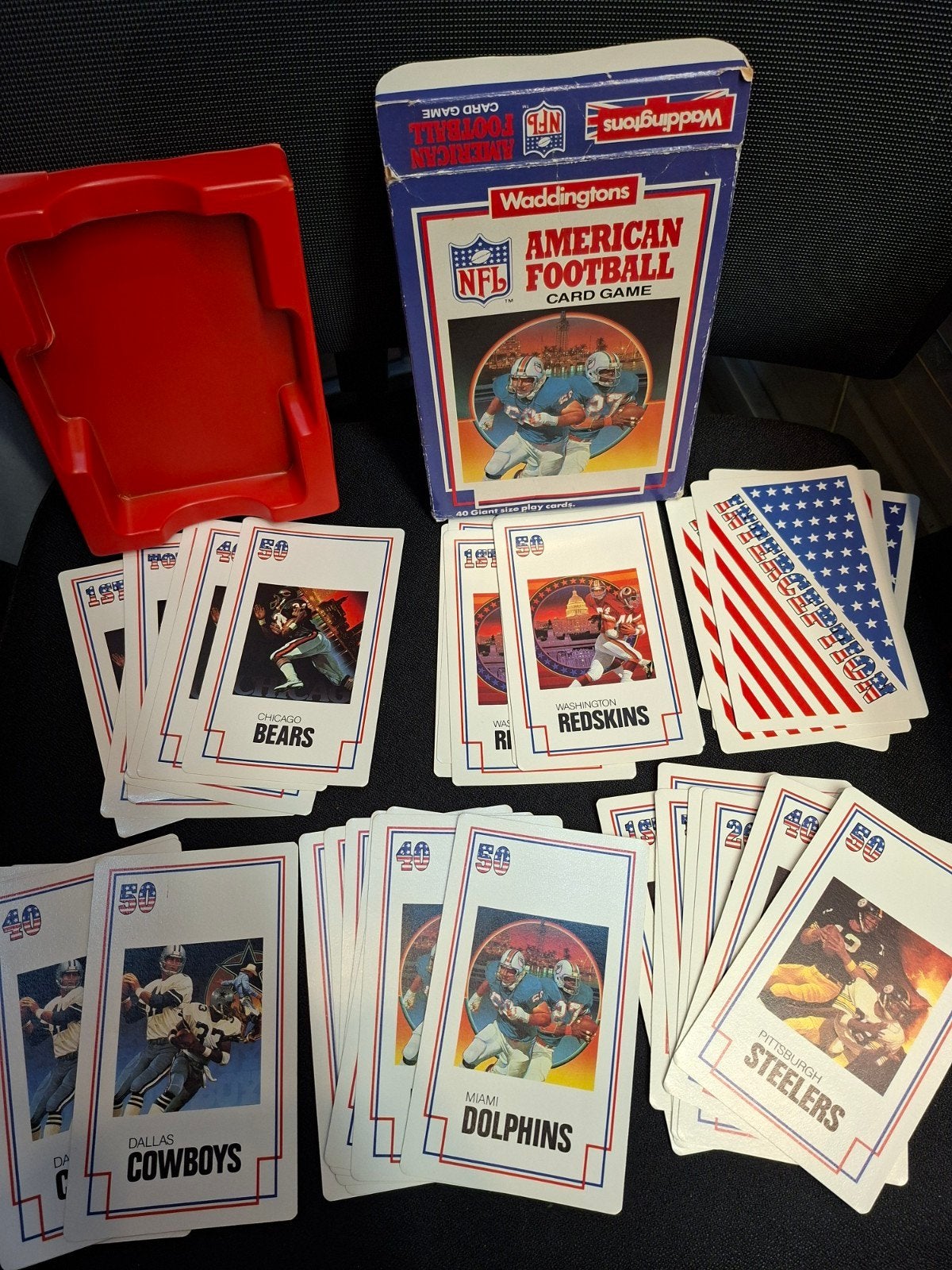 Waddingtons American Football NFL Kaartspel 40 Grote Kaarte, Ophalen of Verzenden, Gebruikt, Speeldeck