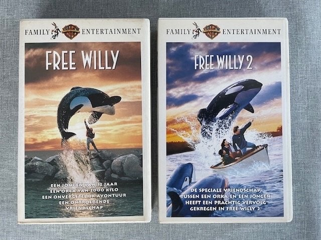 Videobanden Free Willy en Free Willy 2, Cd's en Dvd's, Nederlands ondertiteld, Alle leeftijden, Ophalen of Verzenden, Actie en Avontuur