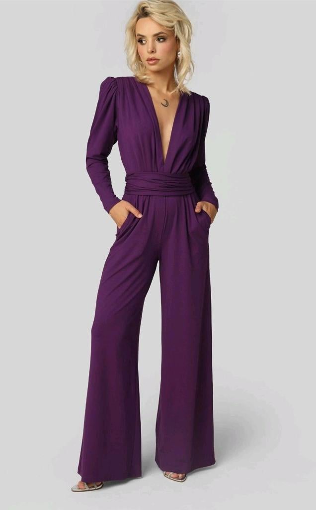 Madnezz House jumpsuit, paars,  maat L, Kleding | Dames, Ophalen of Verzenden, Zo goed als nieuw, Maat 38/40 (M), Paars