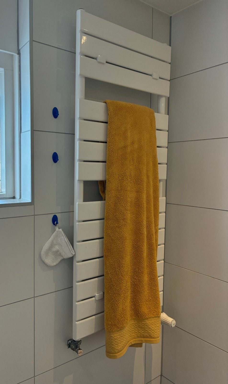 Witte badkamerradiator – 120  50 cm, Ophalen, Radiator, Minder dan 60 cm, Zo goed als nieuw