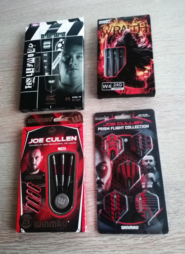Dobey 24 gram,One80 24 gram,Cullen 25 gram & set flights., Sport en Fitness, Darts, Ophalen of Verzenden, Nieuw, Pijlen
