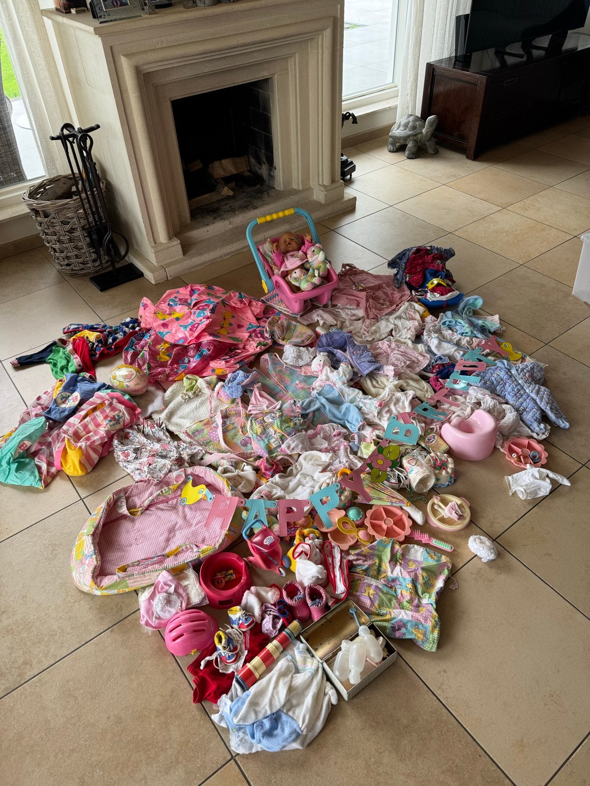 Grote partij Baby Born poppenkleding en accessoires, Ophalen, Gebruikt, Babypop