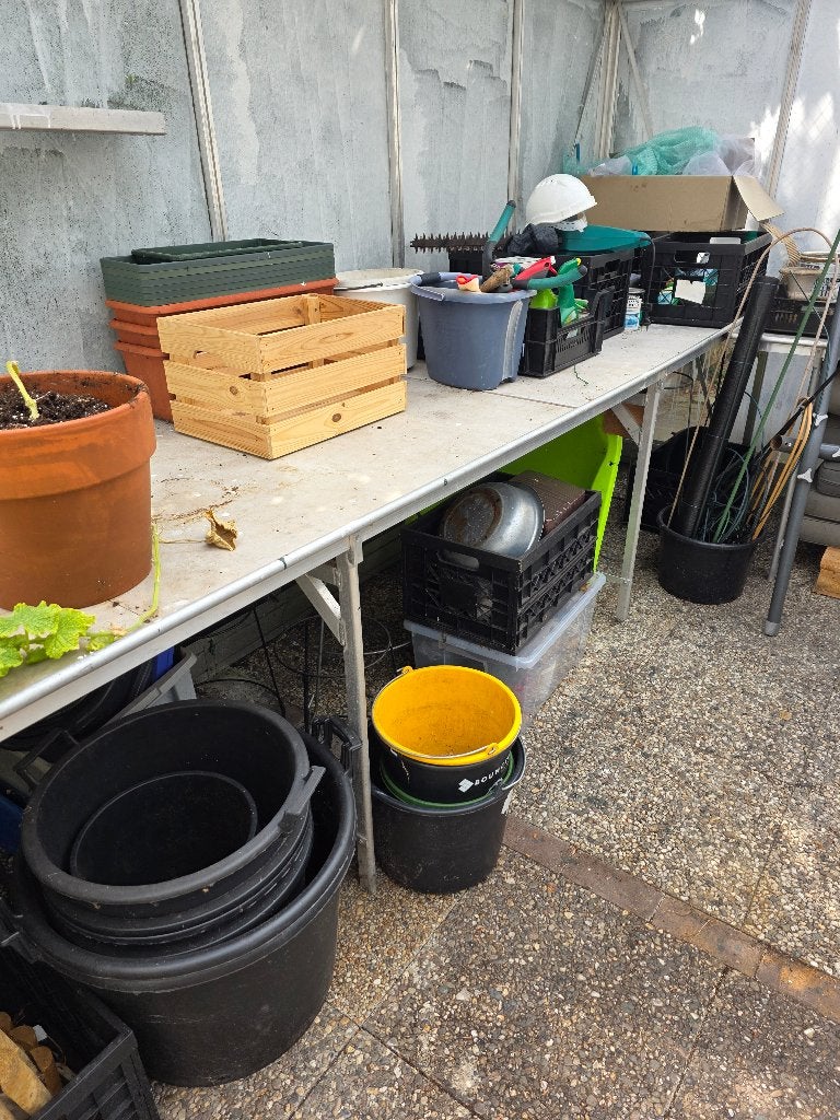Gratis afhalen! Oppottafel aluminium., Tuin en Terras, Ophalen, Gebruikt, Kweektafel