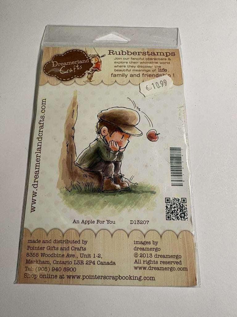 C Stempel jongen bij boom, Ophalen of Verzenden, Zo goed als nieuw, Houten stempel