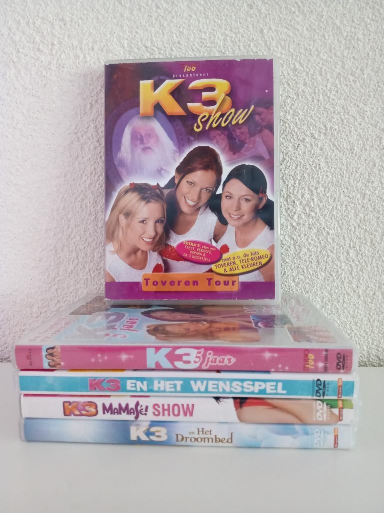 5 DVD’S van K3, Vanaf 6 jaar, Ophalen of Verzenden, Gebruikt, Tv-serie of Tv-programma