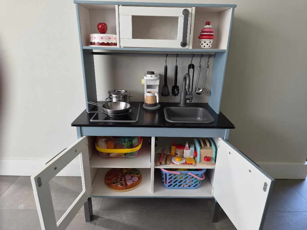 Ikea speelgoedkeuken met veel accessoires, Ophalen, Gebruikt, Hout, Speelkeuken