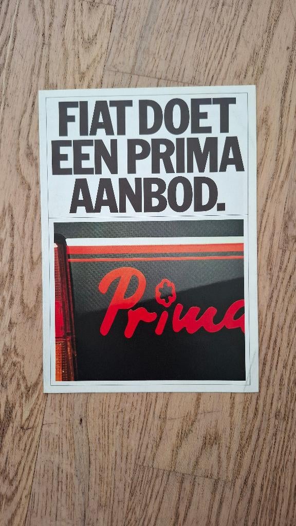 Fiat 127 Prima & Panda Prima folder, Boeken, Auto's | Folders en Tijdschriften, Gelezen, Overige merken, Ophalen of Verzenden