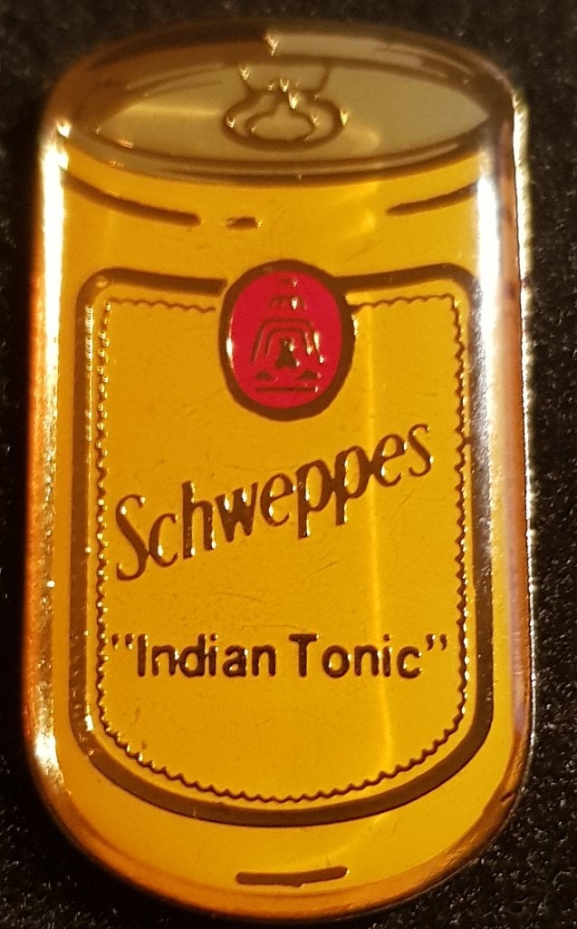 Schweppes Indian Tonic blikje pin, Verzenden, Nieuw, Merk, Speldje of Pin
