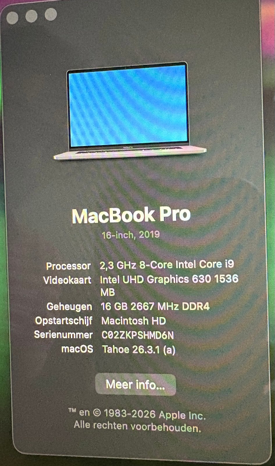 Foto 7 van MacBook Pro 16-inch 2019 — Intel Core i9 — Space Grey