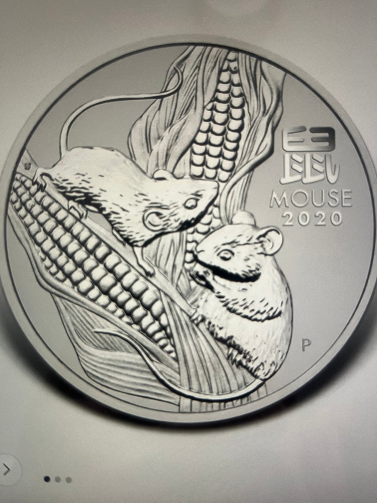 Australië 🇨🇰Lunar 3 Mouse 🐁5 ounces 2020., Ophalen of Verzenden, Zilver