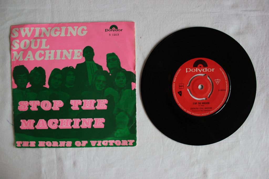 swinging soul machine  - stop the machine, Gebruikt, 7 inch, Ophalen of Verzenden, EP