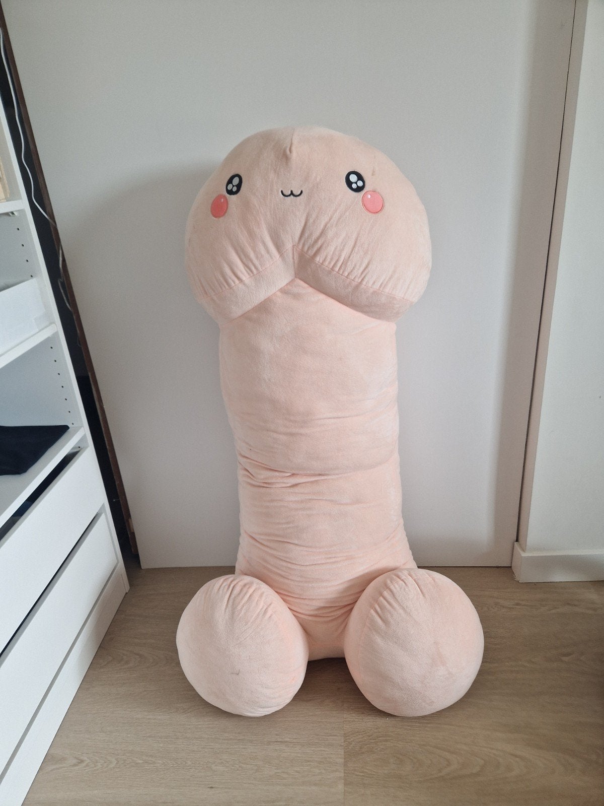 Grote Roze Piemel Knuffel - 150 cm, Ophalen, Overige typen, Zo goed als nieuw, Roze