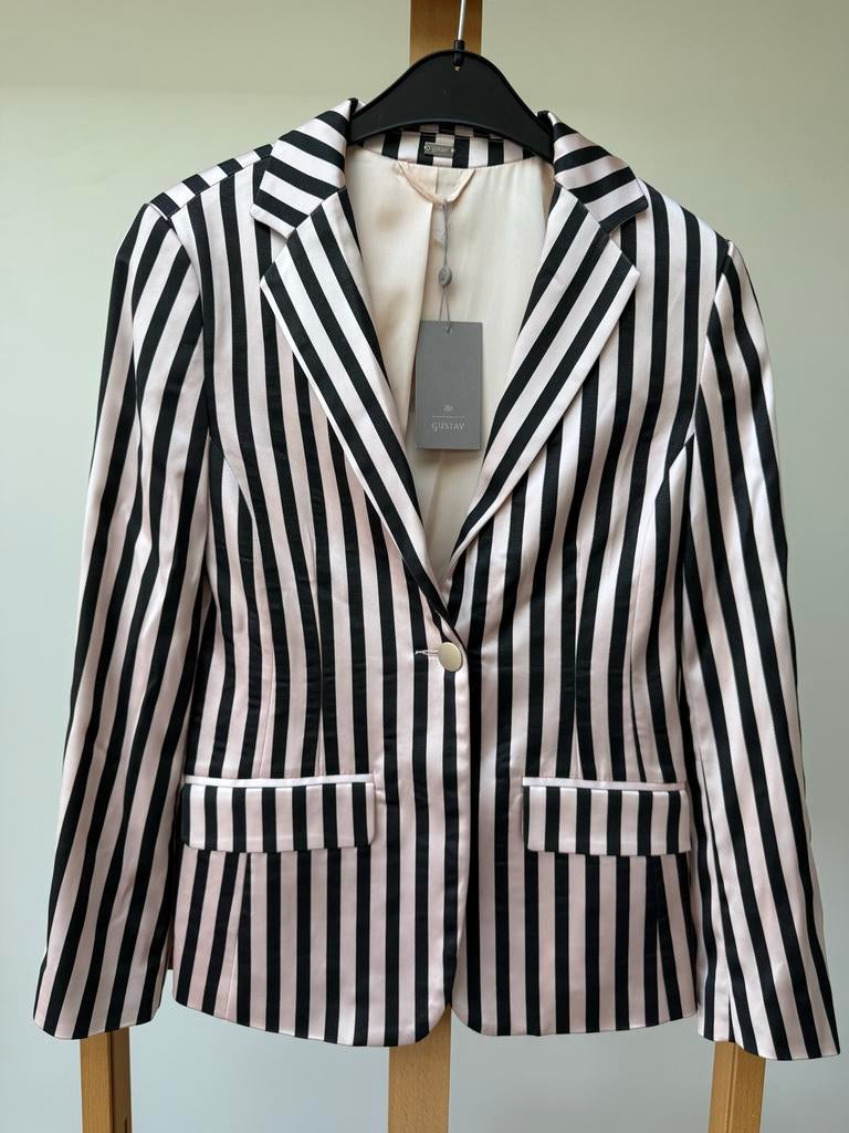 Gustav blazer zwart/roze gestreept maat 34, Zwart, Nieuw, Ophalen of Verzenden, Jasje