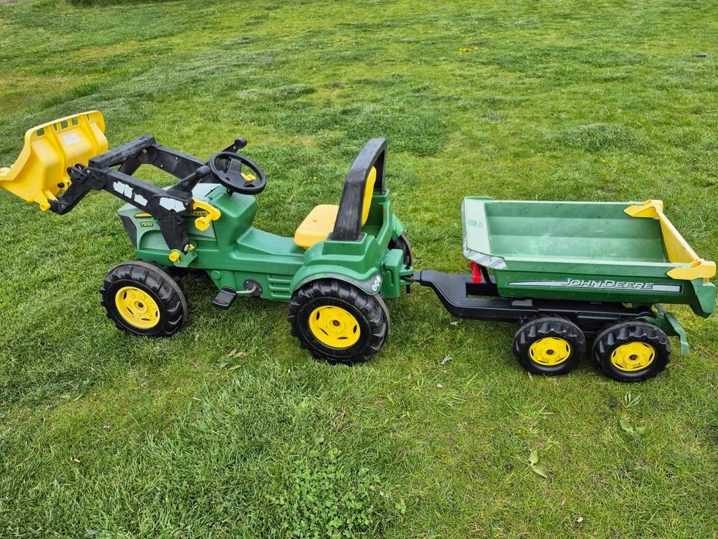 John Deere traptractor met voorlader en aanhanger, Kinderen en Baby's, Speelgoed | Buiten | Voertuigen en Loopfietsen, Ophalen
