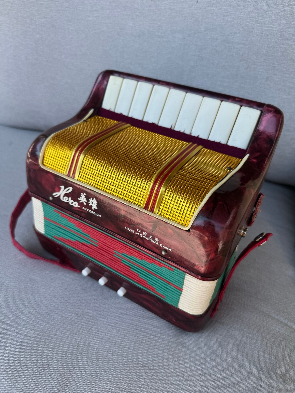 Hero Accordeon - Made in Shanghai China, Overige merken, Gebruikt, Met riemen, Overige formaten
