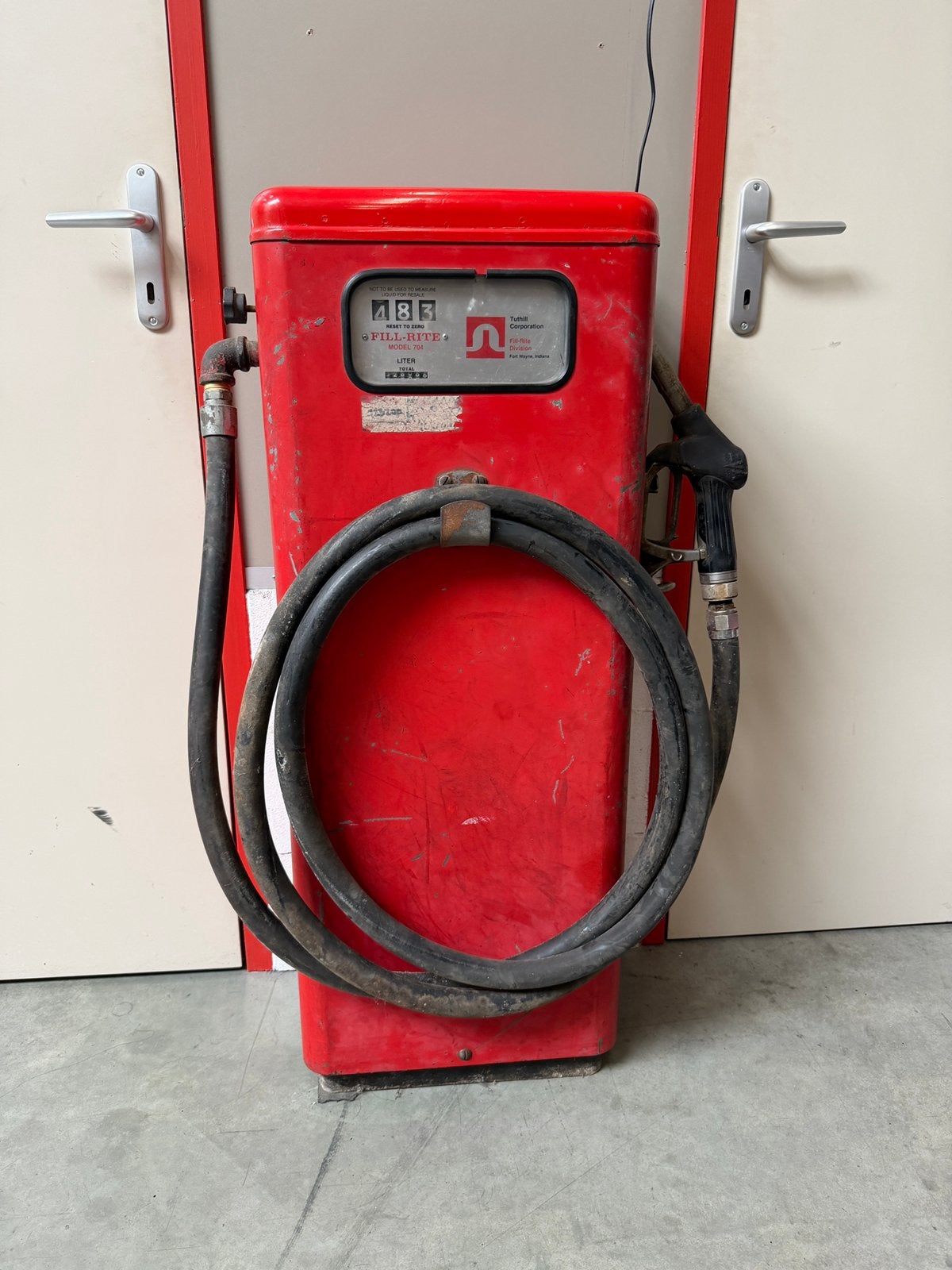 Oude Tuthill Fill-Rite benzinepomp gas pump retro antiek, Verzamelen, Ophalen, Gebruikt