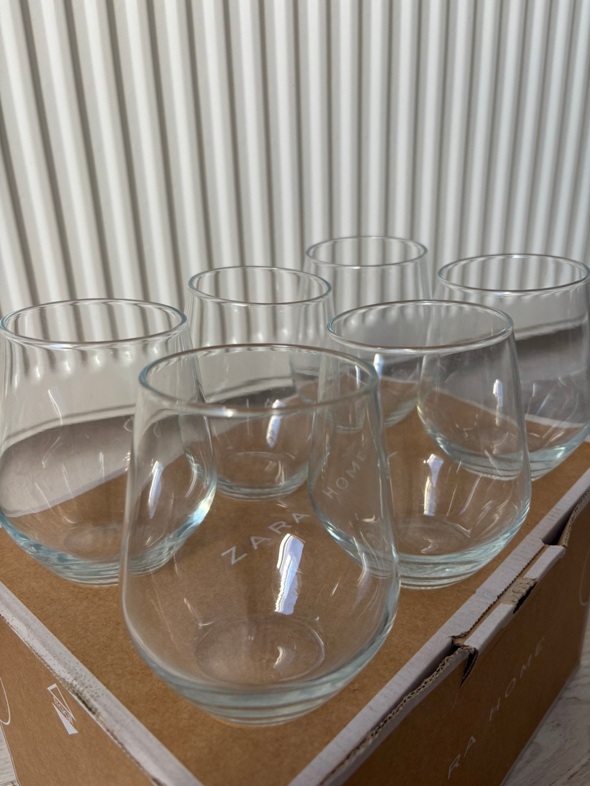 Zara Home glazen – set van 6, Ophalen of Verzenden, Gebruikt