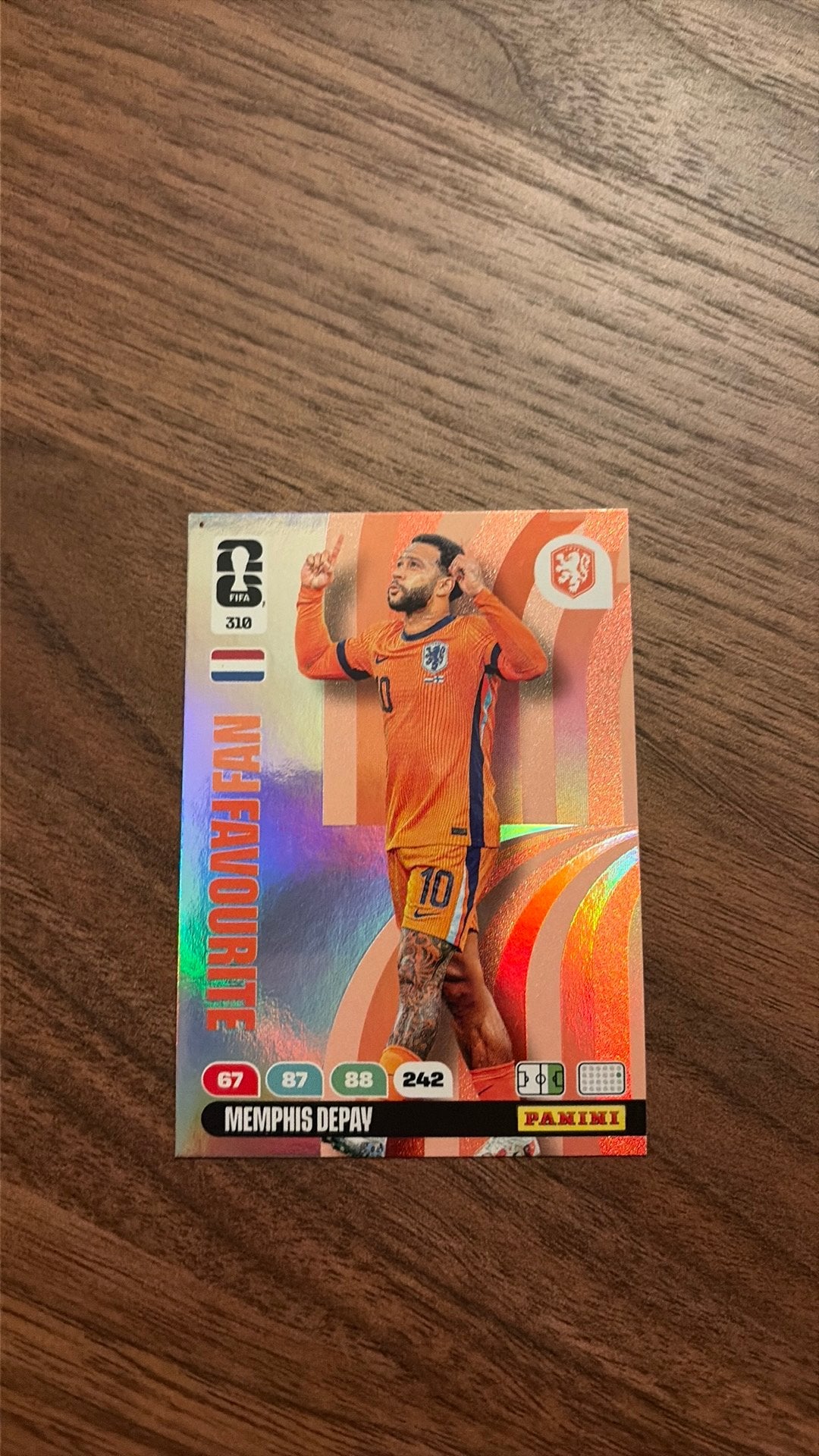 Panini Adrenalyn XL Memphis Depay, Hobby en Vrije tijd, Ophalen of Verzenden, Nieuw, Plaatje