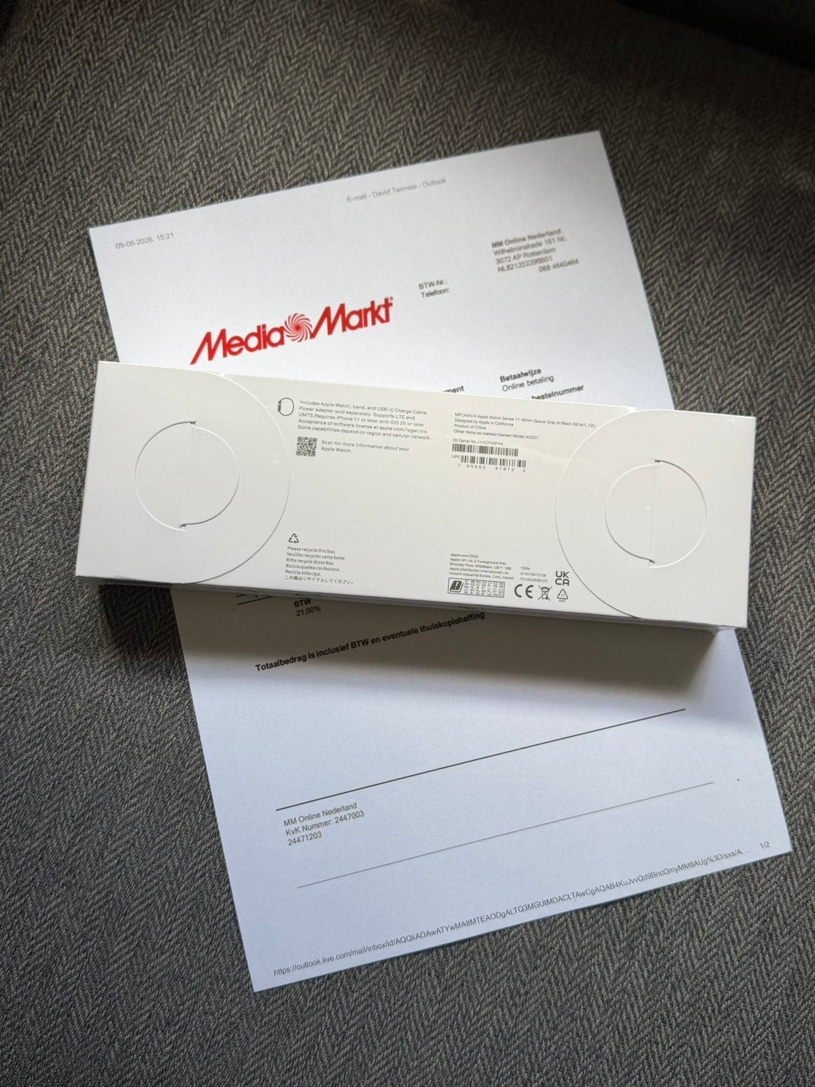 Apple watch, Ophalen, Zo goed als nieuw, Zwart, IOS