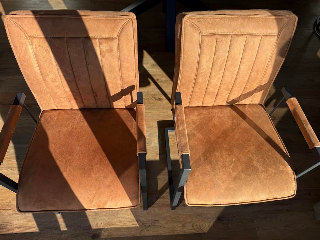 Eettafelstoelen MX Sofa set van 2 stoelen, Ophalen, Twee, Bruin, Zo goed als nieuw