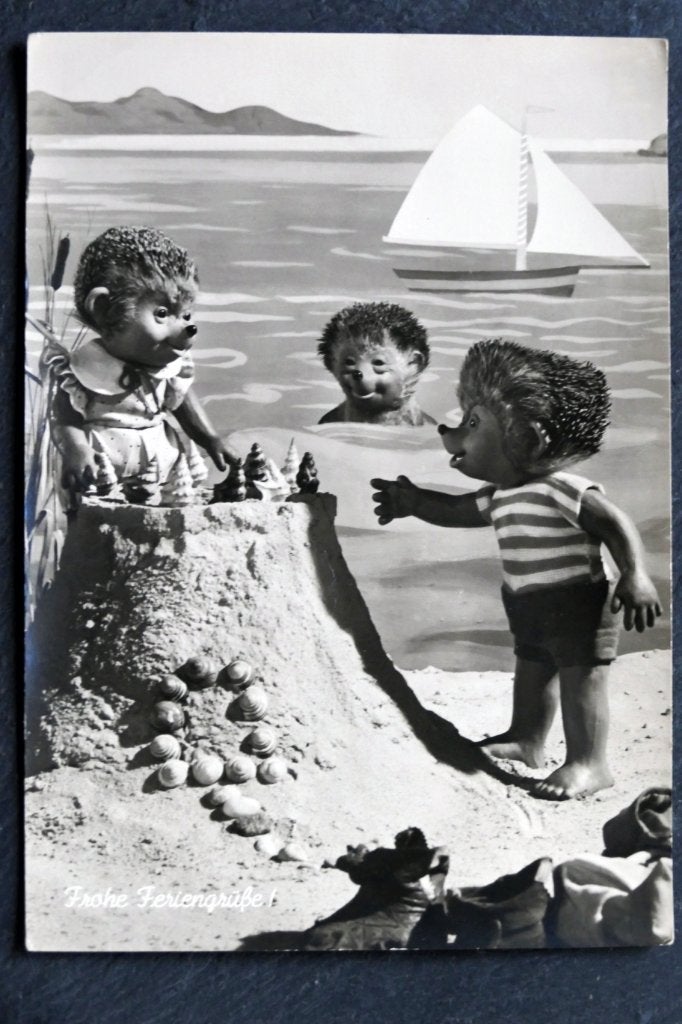 Egels hebben schelpenfeest op het strand (Mecki), Verzenden, 1940 tot 1960, Ongelopen, Overige soorten