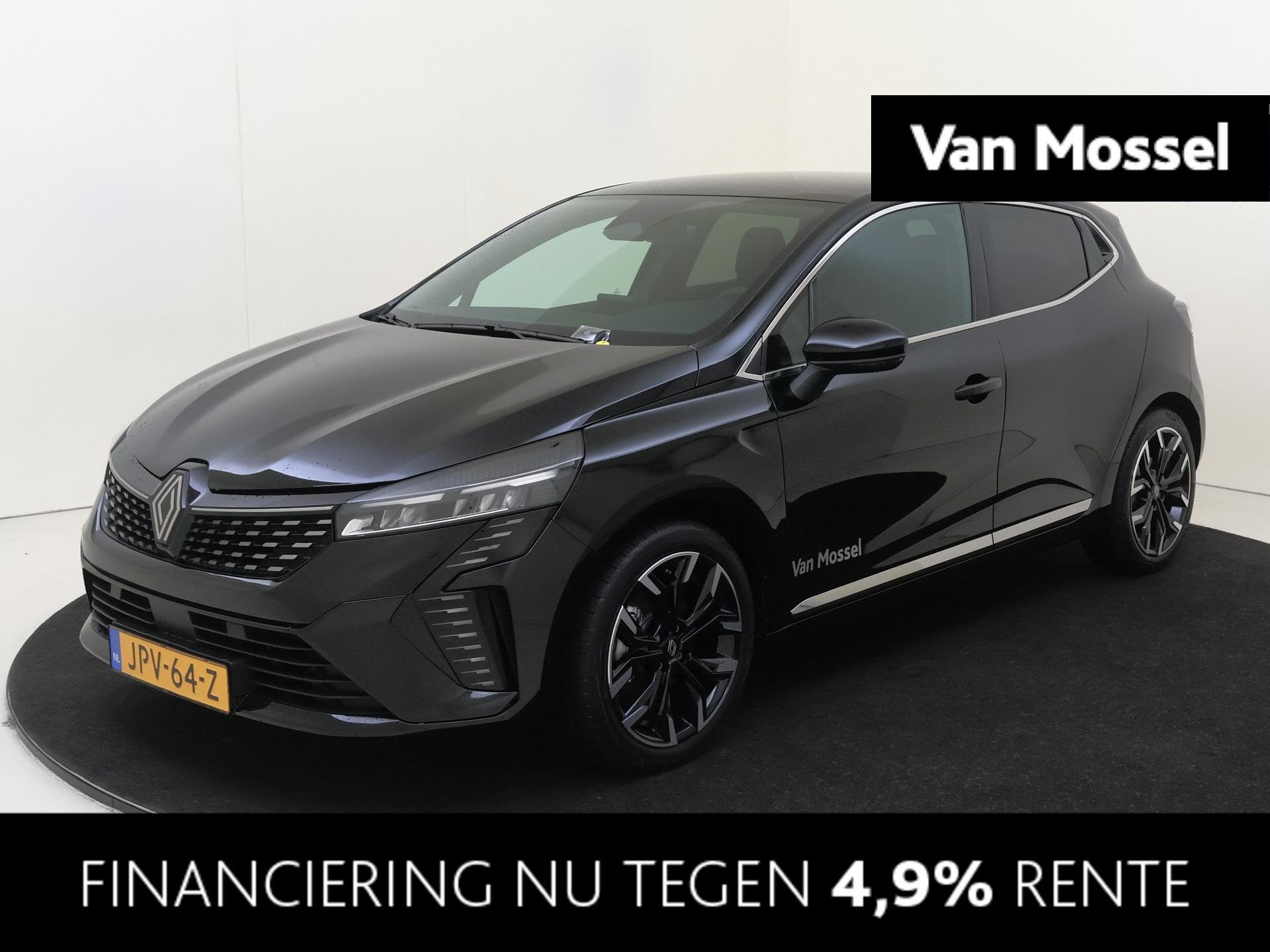 Renault Clio 1.6 E-Tech Full Hybrid 145 techno | Stoelverwar, Auto's, Automatische klimaatregeling, Euro 6, Leder en Stof, Zwart