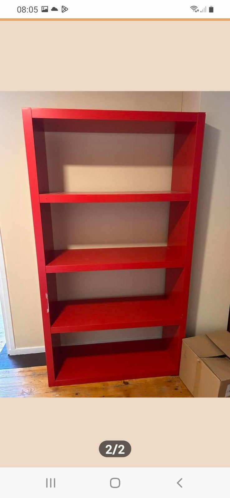 Rode Ikea kast model Lack, Ophalen, 25 tot 50 cm, 50 tot 100 cm