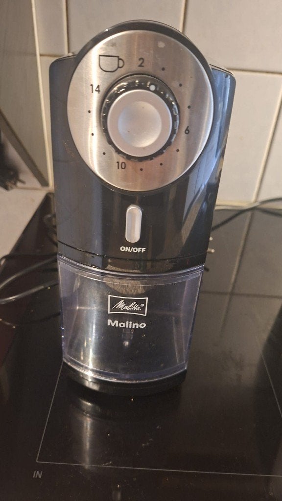 Melitta Molino elektrische bonenmaler, Ophalen of Verzenden, Zo goed als nieuw, Koffiemachine, Koffiebonen