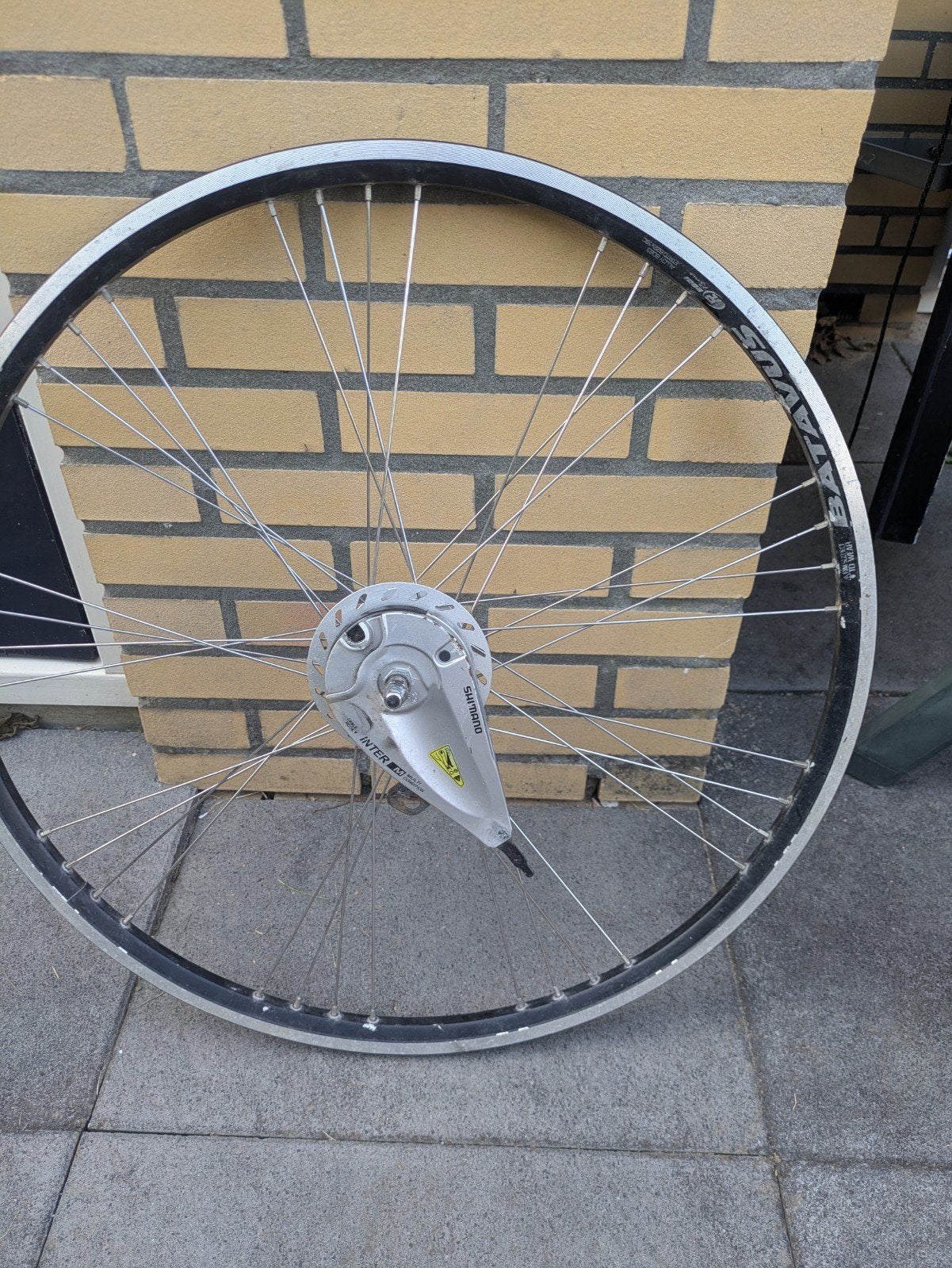 Batavus fietswiel 28 inch voorwiel met Shimano naafdynamo, Gebruikt, Elektrische fiets, Batavus, Aluminium