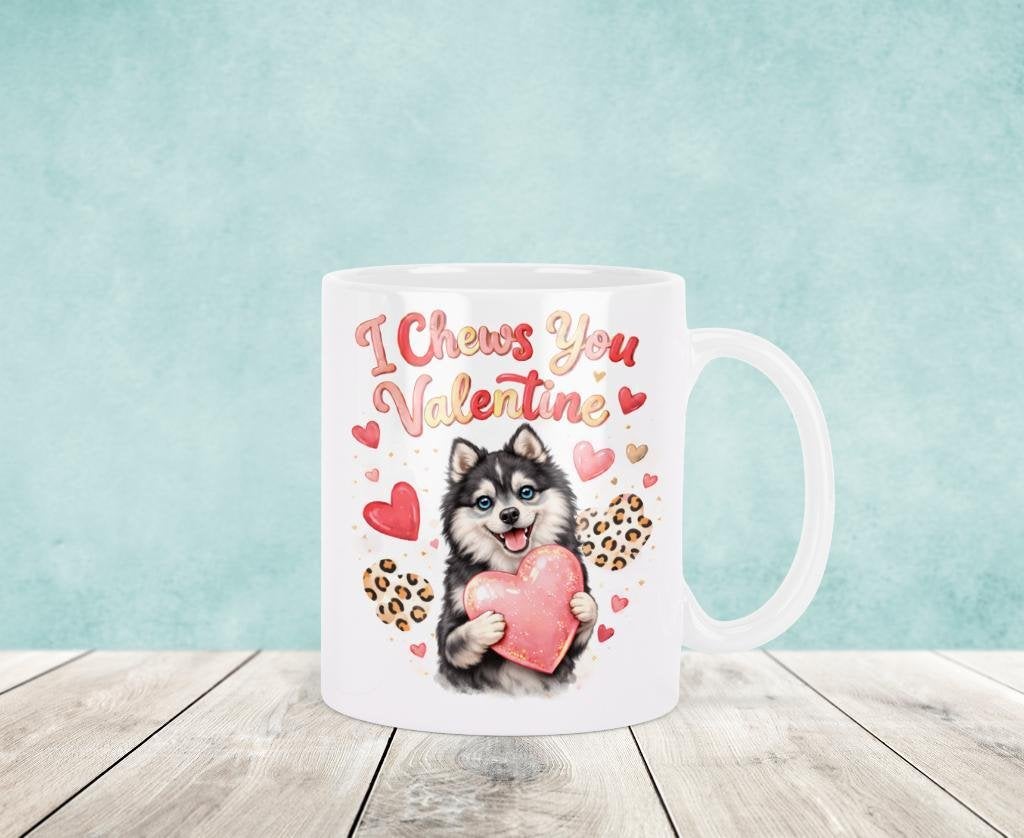 I Chews You Valentine - Pomsky Mok, Verzenden, Keramiek, Nieuw, Overige stijlen