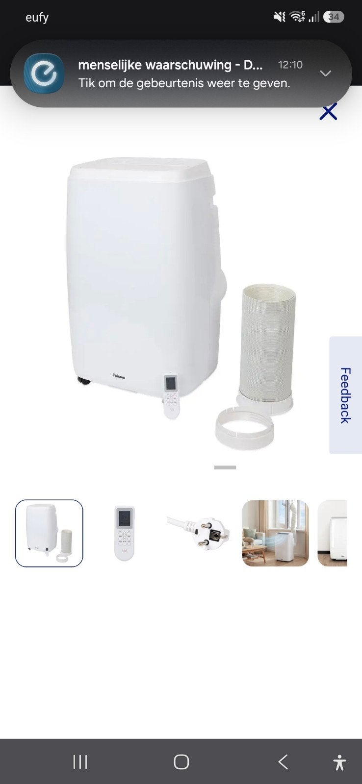 Gezocht mobiele airco 12000 of iets hoger, Ophalen, Mobiele airco, Minder dan 60 m³, 3 snelheden of meer