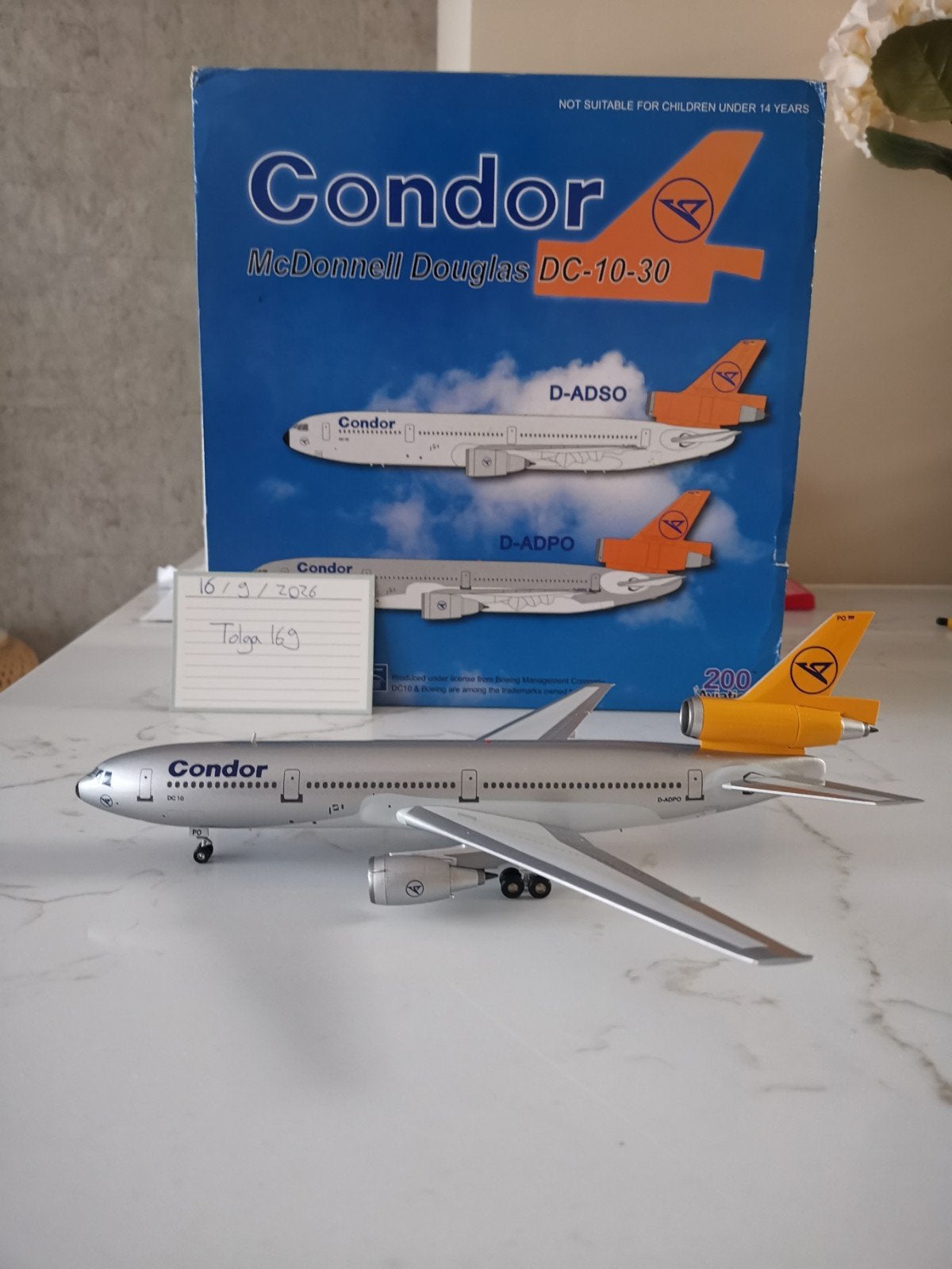 Condor DC-10-30 Aviation200 1:200 AV2DC10221 Reg. D-ADPO, Hobby en Vrije tijd, Overige merken, 1:200 of kleiner, Nieuw, Ophalen of Verzenden