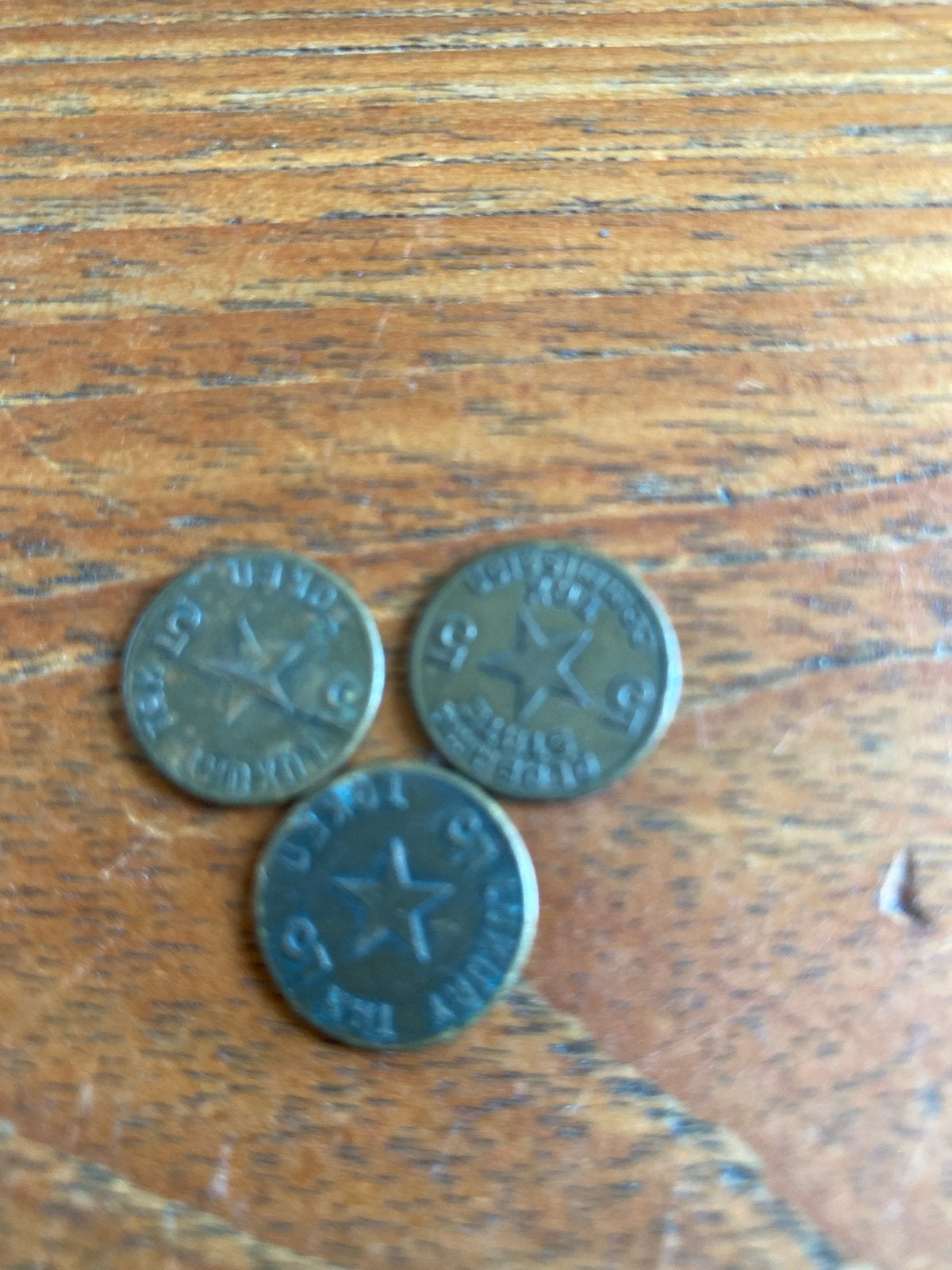 Set van 3 vintage '5 cent' tokens, Ophalen of Verzenden, Noord-Amerika, Setje
