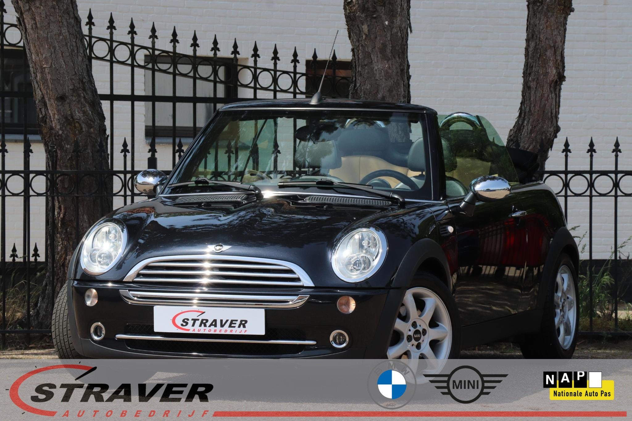MINI Cabrio 1.6 Cooper Chili |Stoelverwarming |Trekhaak, Auto's, Voorwielaandrijving, Gebruikt, Beige, 4 cilinders