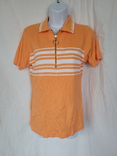 Leuk oranje dames shirt met kraag mt XL merk Prizzi, Kleding | Dames, ., Maat 46/48 (XL) of groter, Oranje, Ophalen of Verzenden