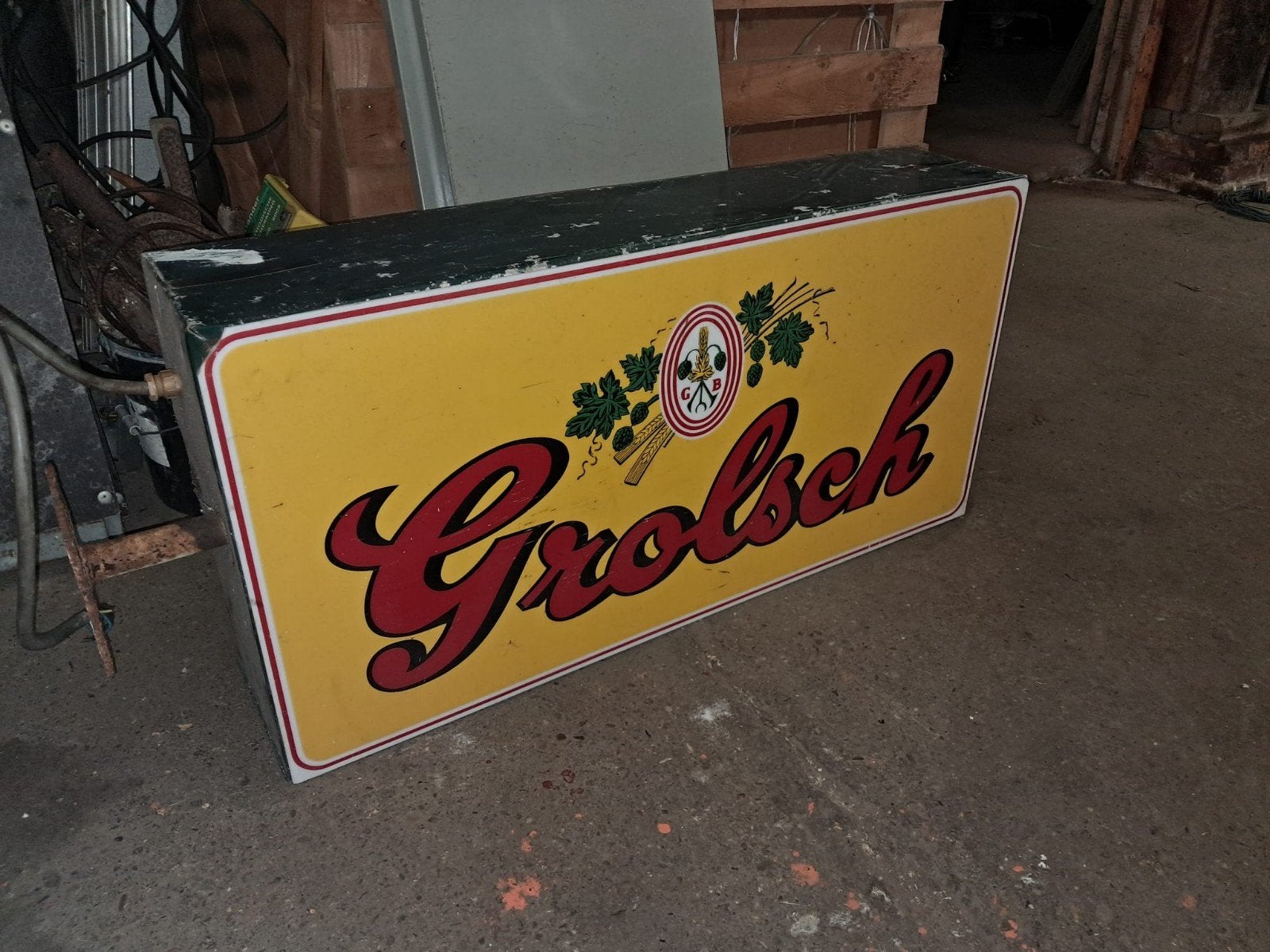 Grolsch Lichtbak - Dubbelzijdig Reclamebord, Ophalen of Verzenden