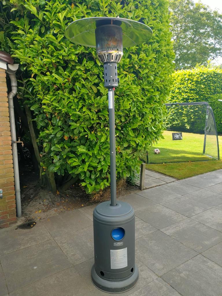 Terrasverwarmer op gas met Primagaz EasyBlue XL fles, Ophalen, Gebruikt, Gas, Vloer