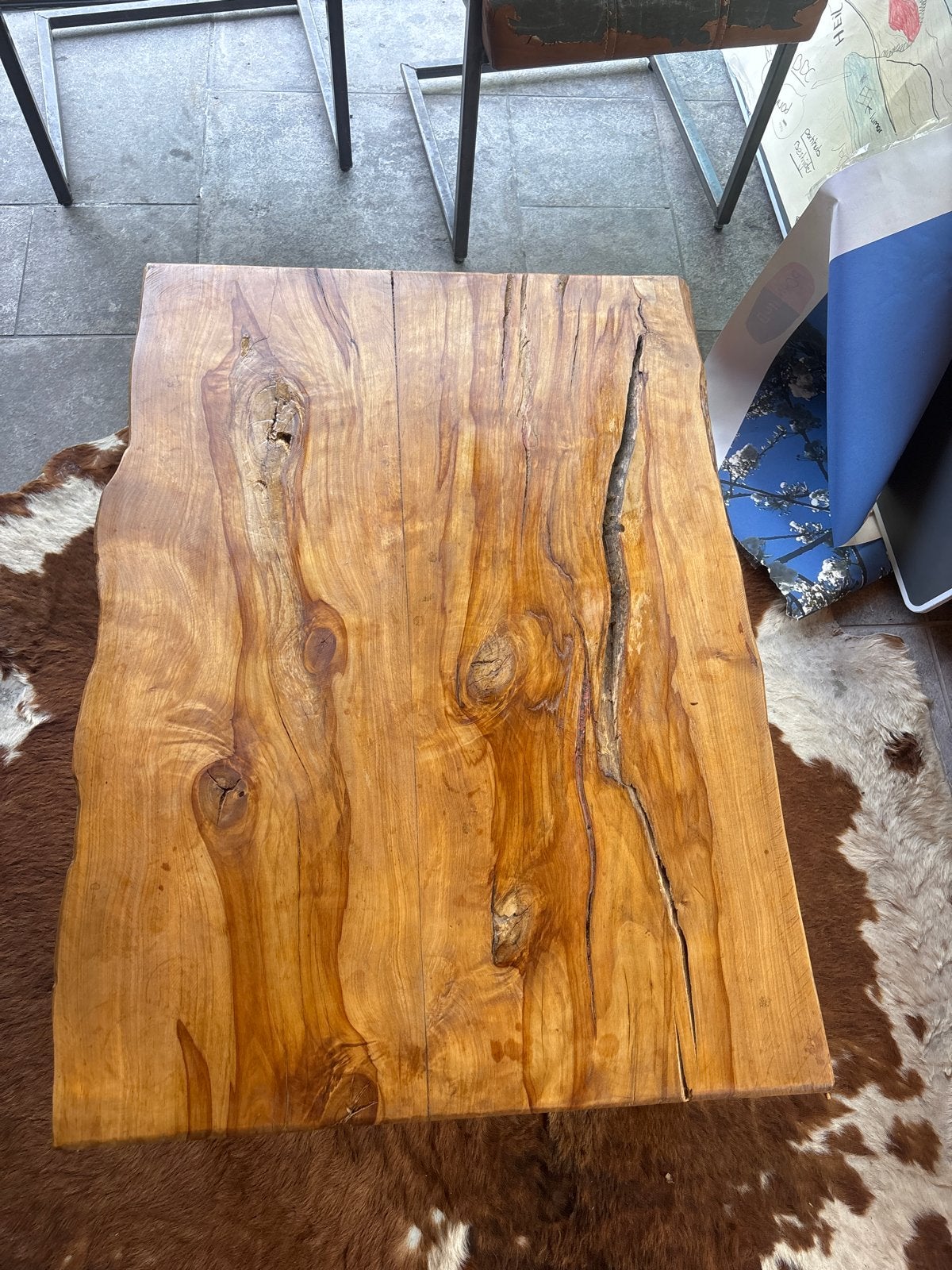 Unieke Salontafel Boomstam - Robuust en Natuurlijk Design, Ophalen, Gebruikt, 50 tot 100 cm, Overige vormen