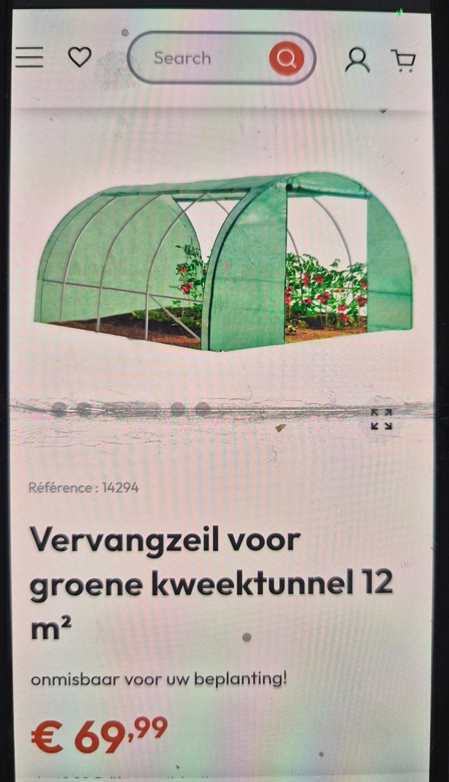 zeil voor kweektunnel, Ophalen, Folie, Nieuw