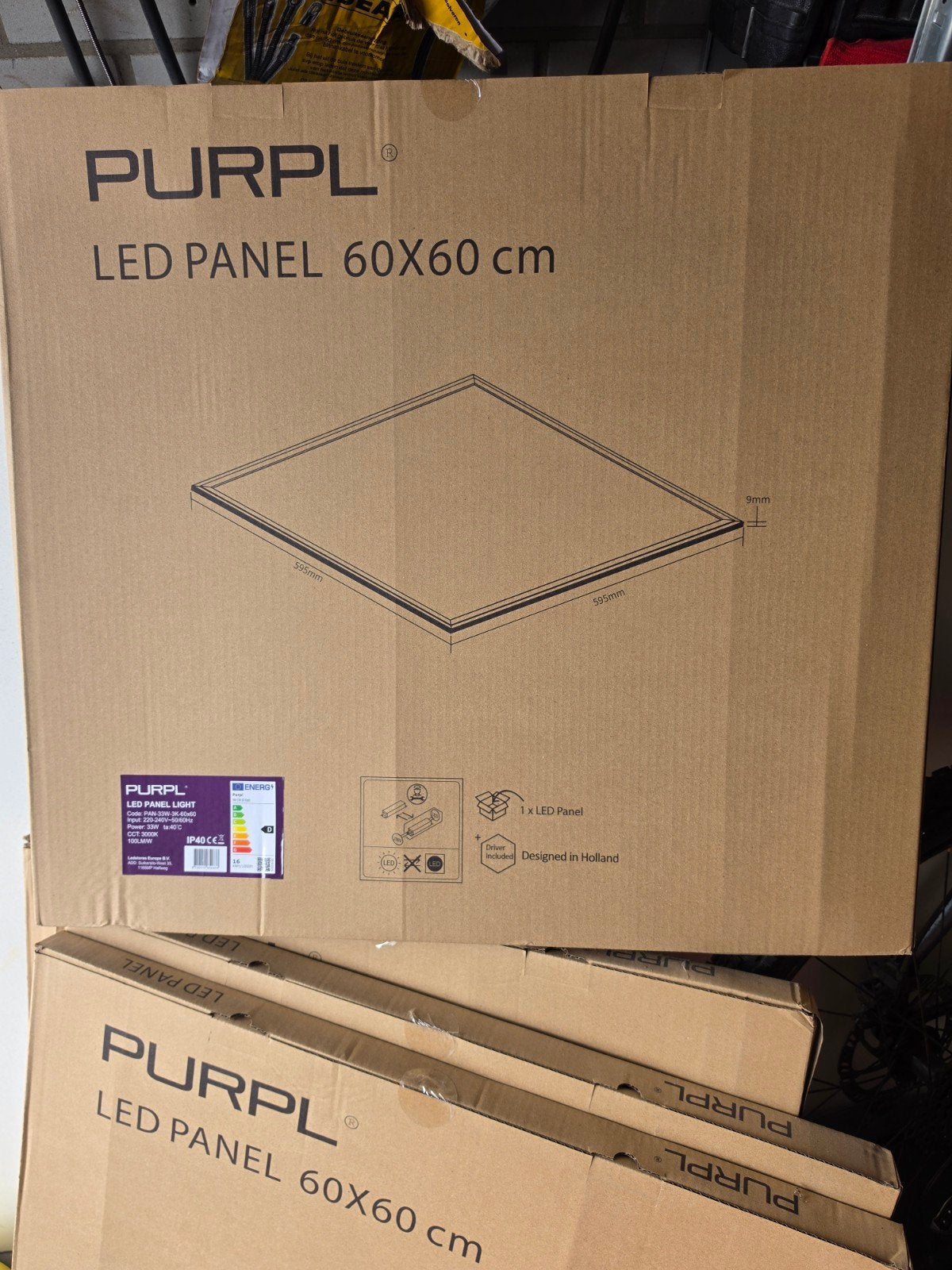 4x led paneel 60x60, Ophalen, Overige materialen, LED, Nieuw