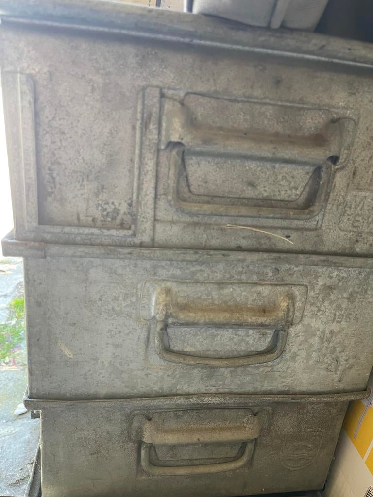 Philips normaal ijzeren bakken vintage opberg, Ophalen, Zo goed als nieuw, Minder dan 50 cm