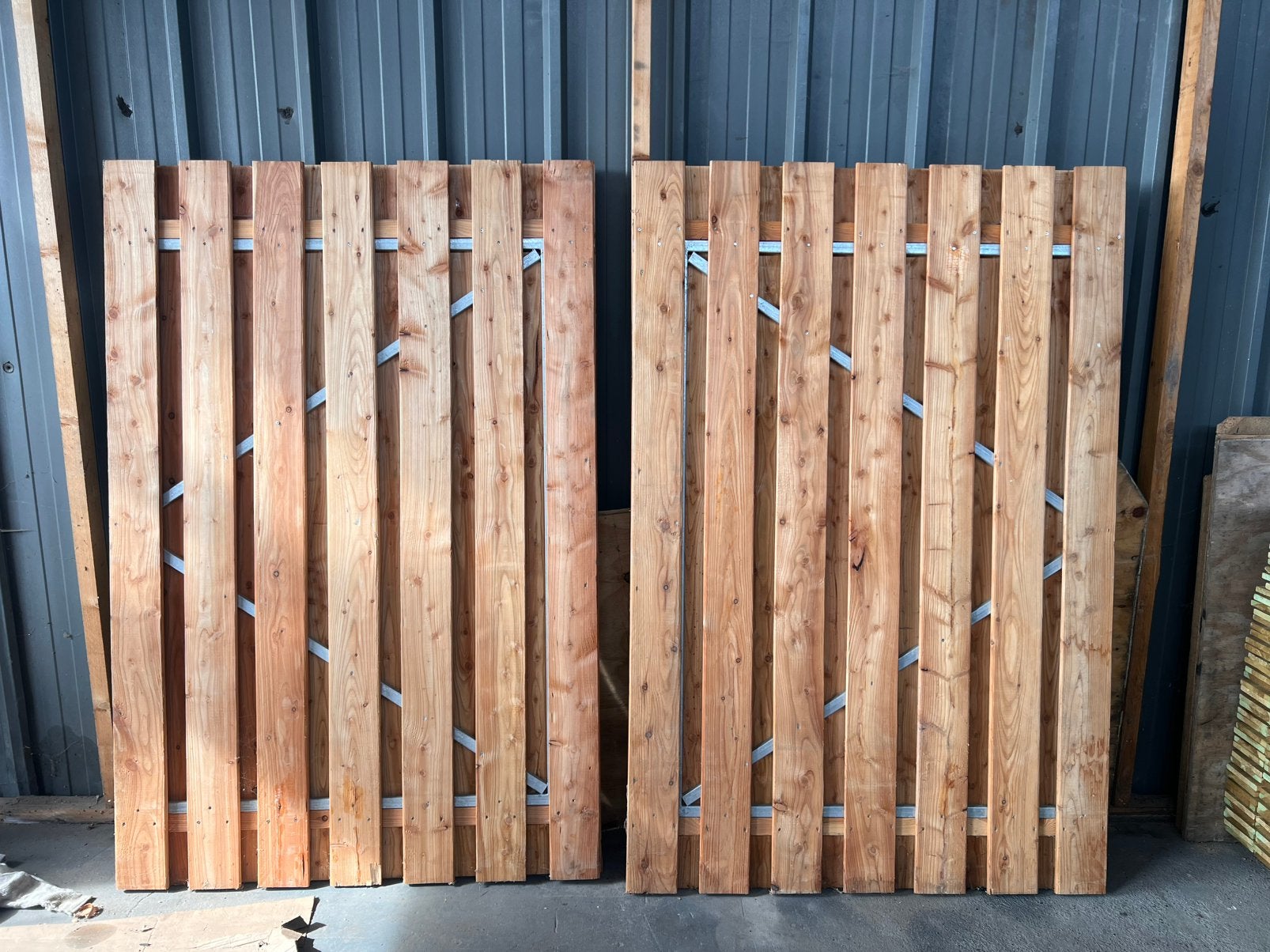 Douglas poort 2x130/195, Tuin en Terras, Schuttingen, Ophalen, Hout, Minder dan 3 meter, 1 tot 2 meter