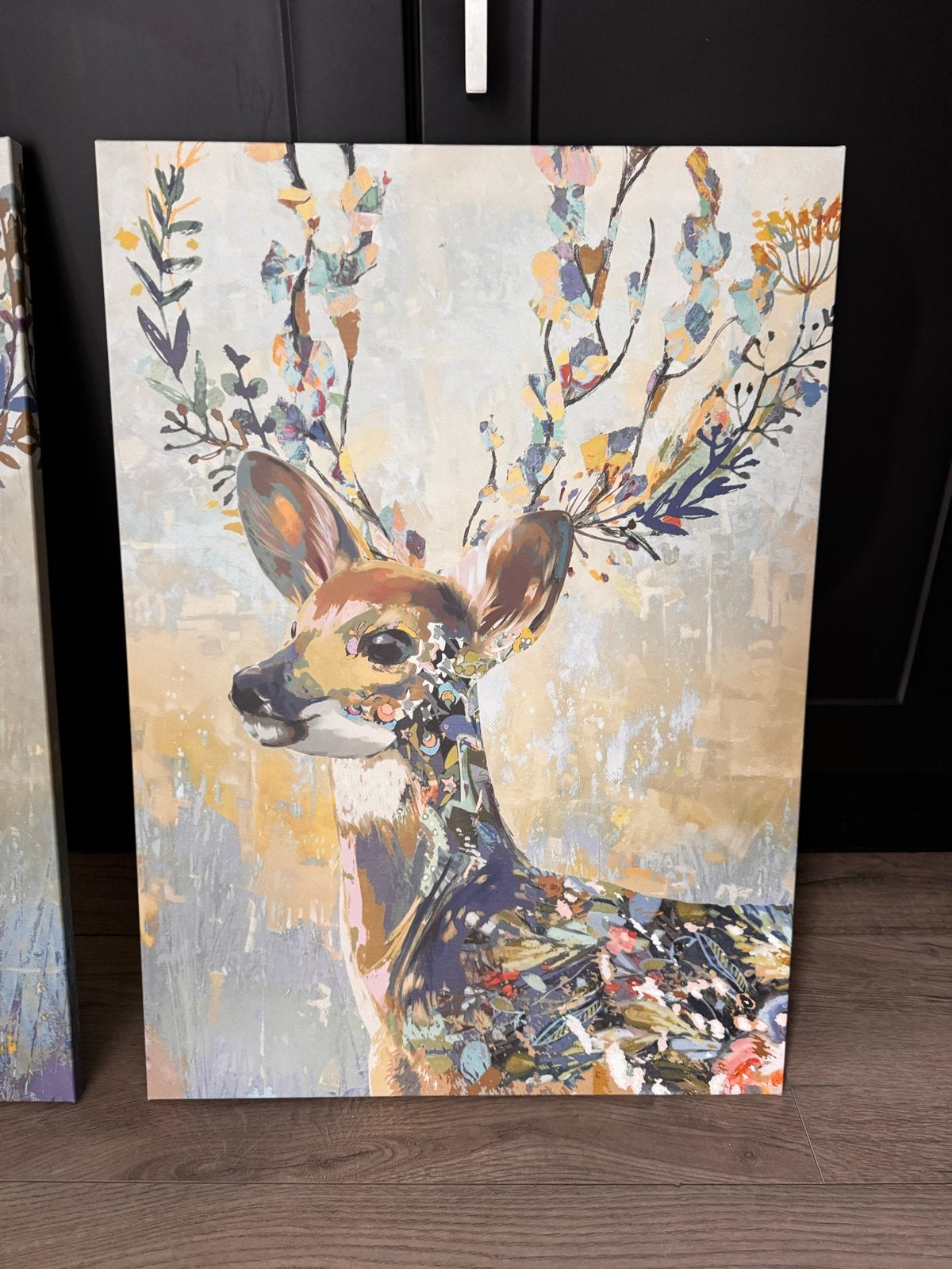 Ikea Poster op Canvas - Herten met Bloemen, Ophalen, 50 – 75, Zo goed als nieuw, Foto of Poster