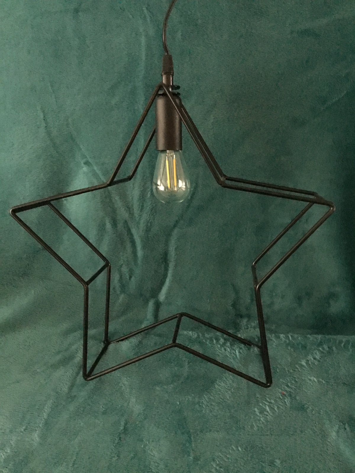 Kerstverlichting lamp ster zwart metaal kerstster Nieuw, Ophalen of Verzenden, Nieuw
